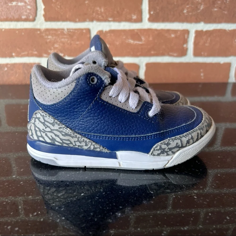 Nike Air Jordan 3 Retro "George Town" Shoes Toddler Size 11C Athletic Sneakers